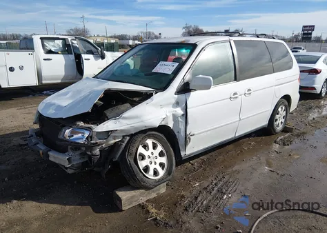 2002 Honda Odyssey Ex z USA, uszkodzony, nr VIN 2HKRL18692H533161